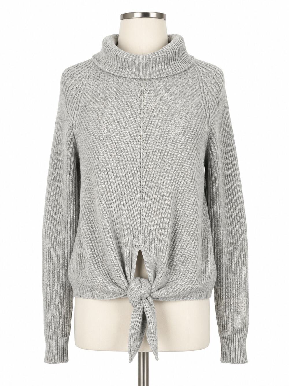Anthropologie Moth Cashmere Blend Tie-Front Turtleneck Sweater - Size S